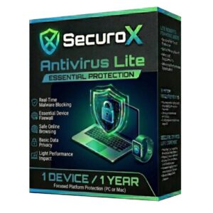 SecuroX Antivirus Lite (1 Device / 1 Year)
