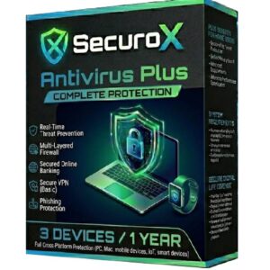 SecuroX Antivirus Plus (3 Devices / 1 Year)